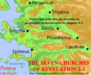 The Seven Churches of Revelation 2-3