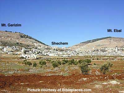 Photo of Mt. Gerizim and Mt. Ebal